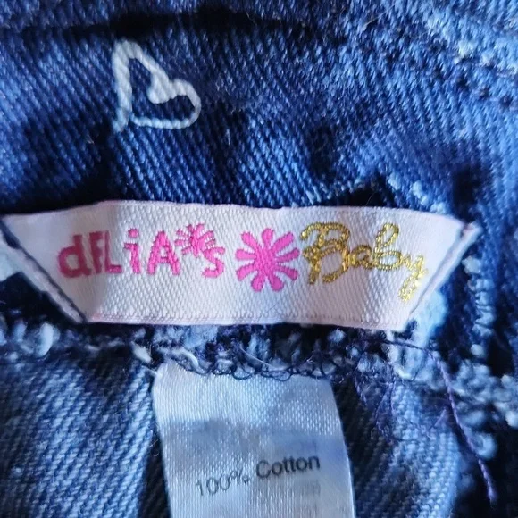 Delia's Baby Smiley Face Denim Overalls - Picture 11 of 12